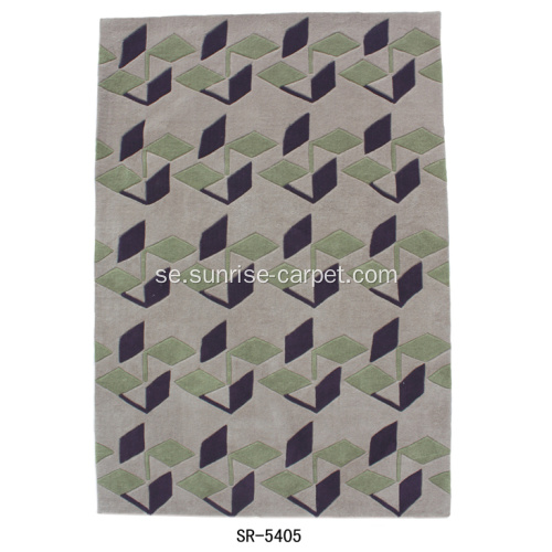 Handtuftade matta/matta med mönster